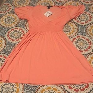 Pink Forever 21 dress with smocked waist